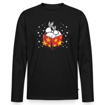 Magician Magic Magic Tricks Magic Illusionist - Men's Premium Organic Long Sleeve Shirt - black - Front - Nico (187cm)