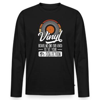 Album vinyle Classic Music Player - T-shirt manches longues Premium bio Homme - noir - Devant - Nico (187cm)