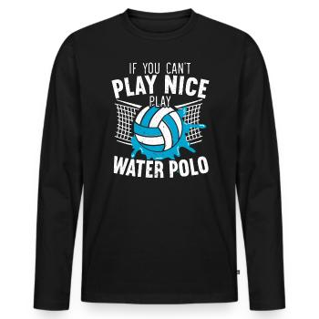 Water polo Water polo Waterpolo - Men's Premium Organic Long Sleeve Shirt - black - Front - Nico (187cm)