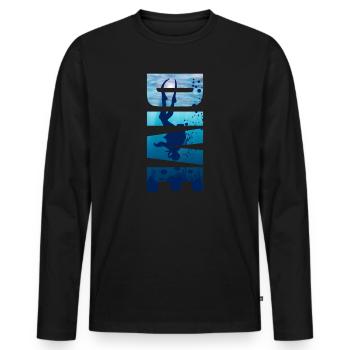 Diver Dive Divemaster Diving Diver Sea - T-shirt manches longues Premium bio Homme - noir - Devant - Nico (187cm)
