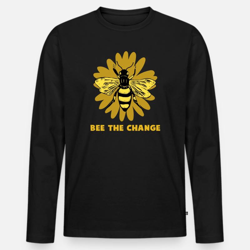 Nachhaltigkeit - Männer Premium Bio Langarmshirt - Schwarz
