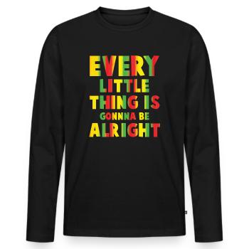 Reggae - Men's Premium Organic Long Sleeve Shirt - black - Front - Nico (187cm)