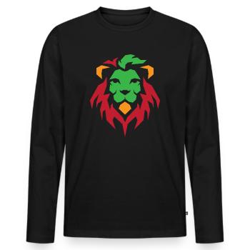 Reggae - Men's Premium Organic Long Sleeve Shirt - black - Front - Nico (187cm)