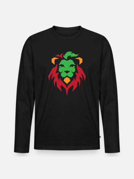 Reggae - Men's Premium Organic Long Sleeve Shirt - black