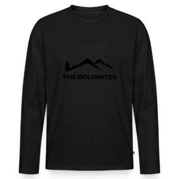Mountains - Men's Premium Organic Long Sleeve Shirt - black - Front - Nico (187cm)