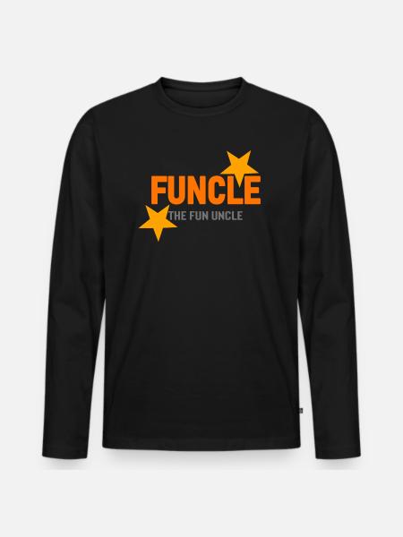 funcle the fun uncle - Men's Premium Organic Long Sleeve Shirt - black