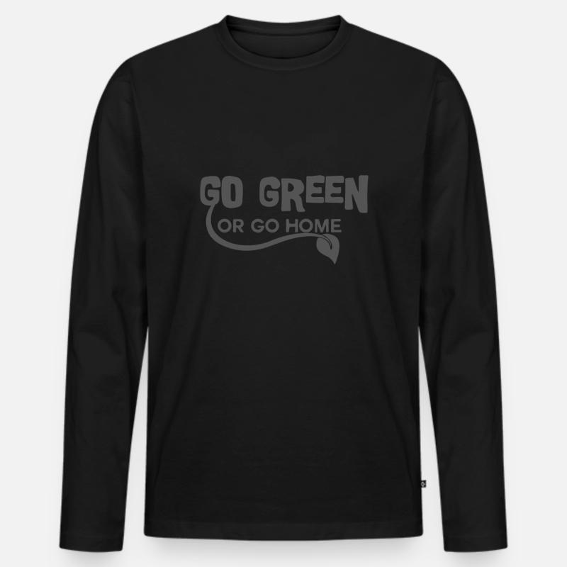 Nachhaltigkeit - Männer Premium Bio Langarmshirt - Schwarz