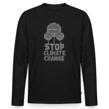 Sustainability - Men's Premium Organic Long Sleeve Shirt - black - Front - Nico (187cm)