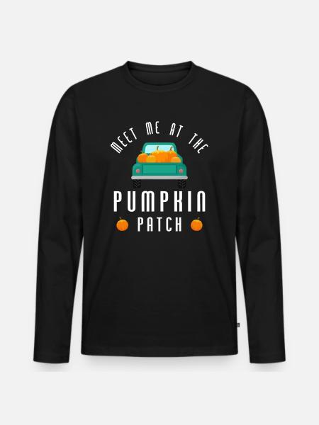 Retrouvez-moi au Pumpkin Patch - T-shirt manches longues Premium bio Homme - noir