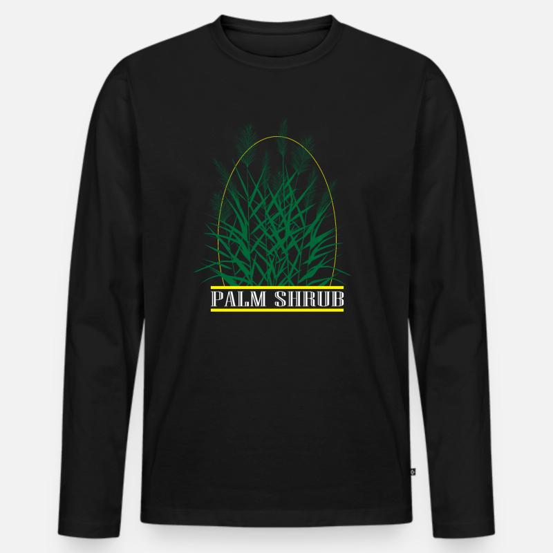 Baum - Männer Premium Bio Langarmshirt - Schwarz