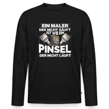 Maler Handwerker Malermeister Künstler - Männer Premium Bio Langarmshirt - Schwarz - Vorne - Nico (187cm)