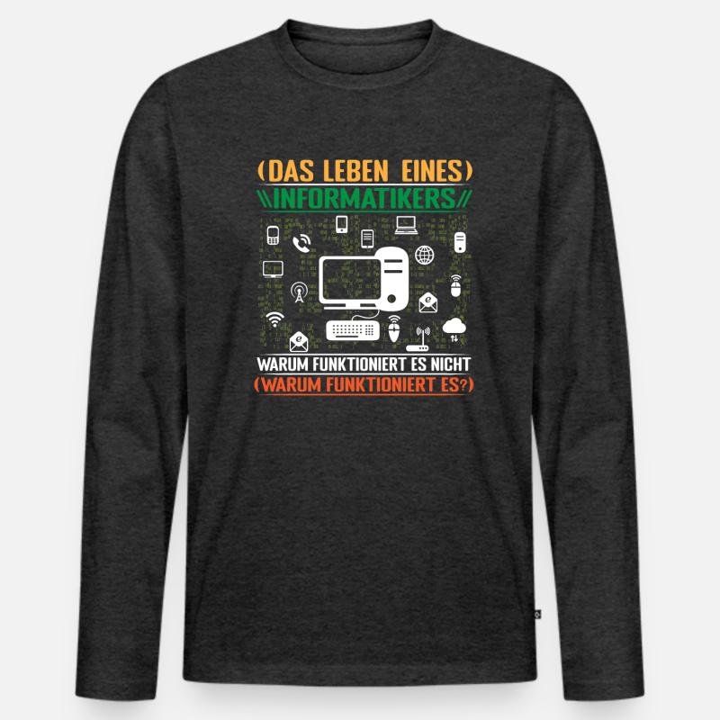 Informatiker Admin Programmierer Programm Männer Premium Bio Langarmshirt
