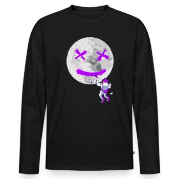 Graffiti Astronaut Spray Paint Street Art Drawing - Men's Premium Organic Long Sleeve Shirt - black - Front - Nico (187cm)