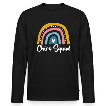 Chiro Squad Chiropractor Chiropractic Bone Doctor - Men's Premium Organic Long Sleeve Shirt - black - Front - Nico (187cm)