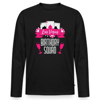 Équipe d’anniversaire de Vegas pour le voyage des filles de Las Vegas - T-shirt manches longues Premium bio Homme - noir - Devant - Nico (187cm)
