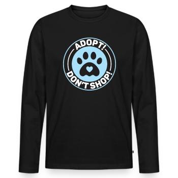 Adopt Don't Shop Tierrechte Tierrettung - Männer Premium Bio Langarmshirt - Schwarz - Vorne - Nico (187cm)