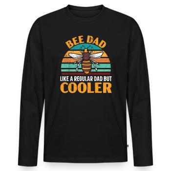 Bee Dad wie ein normaler Vater, aber cooler Imker - Männer Premium Bio Langarmshirt - Schwarz - Vorne - Nico (187cm)