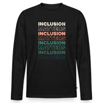 Inclusion Matters Autism SPED Enseignant Speducator - T-shirt manches longues Premium bio Homme - noir - Devant - Nico (187cm)