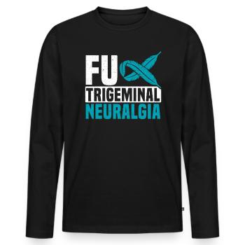 Trigeminusneuralgie Bewusstsein Nervenschmerzstörung - Männer Premium Bio Langarmshirt - Schwarz - Vorne - Nico (187cm)