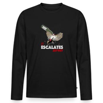 Il intensifie encore la discothèque de bière de pic - T-shirt manches longues Premium bio Homme - noir - Devant - Nico (187cm)