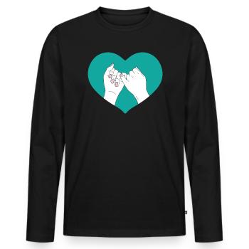 Best Friend Forever Friendship Bestie BFF Squad - Men's Premium Organic Long Sleeve Shirt - black - Front - Nico (187cm)