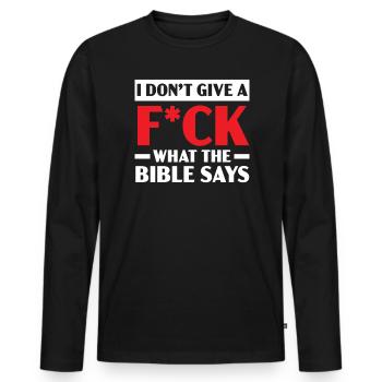Agnosticism Atheism Anti-Religion Agnostic Devil - Men's Premium Organic Long Sleeve Shirt - black - Front - Nico (187cm)