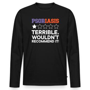 Psoriasis Warrior Hautkrankheit Psoriasis Bewusstsein - Männer Premium Bio Langarmshirt - Schwarz - Vorne - Nico (187cm)