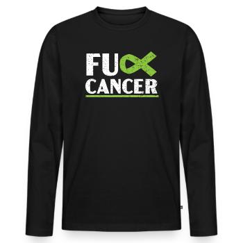 Krebsbewusstsein Non-Hodgkin-Lymphom-Bewusstsein - Männer Premium Bio Langarmshirt - Schwarz - Vorne - Nico (187cm)