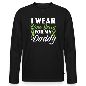 Mein Gott ist stärker als das Non-Hodgkin-Lymphom - Männer Premium Bio Langarmshirt - Schwarz - Vorne - Nico (187cm)