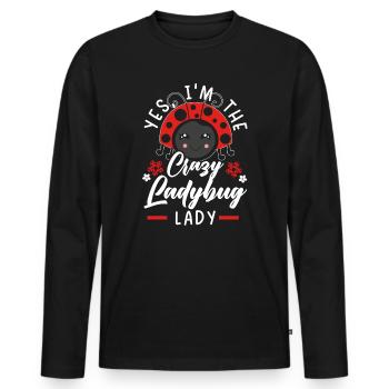 Ladybug Lady Entomology Insect Catching Bug Hunter - Men's Premium Organic Long Sleeve Shirt - black - Front - Nico (187cm)