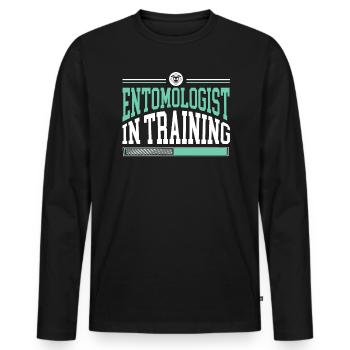 Entomologe in Ausbildung Bug Hunter Marienkäfer - Männer Premium Bio Langarmshirt - Schwarz - Vorne - Nico (187cm)