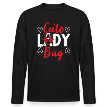 Niedliche Marienkäfer Bug Hunter Entomologie Insektenfang - Männer Premium Bio Langarmshirt - Schwarz - Vorne - Nico (187cm)