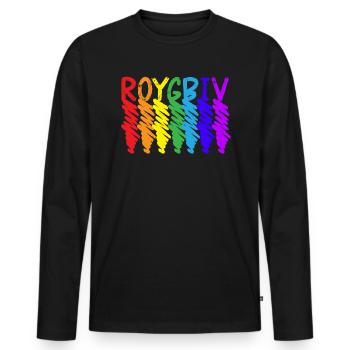 Roygbiv Art Teacher Artist Painter Painting - Men's Premium Organic Long Sleeve Shirt - black - Front - Nico (187cm)