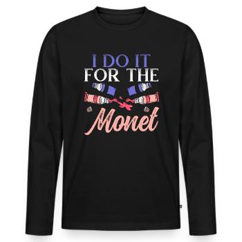 Ich mache es für den Monet Kunstlehrer Künstler Maler - Männer Premium Bio Langarmshirt - Schwarz - Vorne - Nico (187cm)