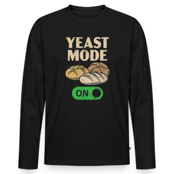 Brot Backen Lover Baker Backen Gebäck Bäckerei - Männer Premium Bio Langarmshirt - Schwarz - Vorne - Nico (187cm)