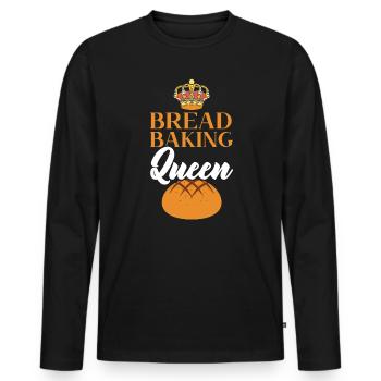 Brot Making Queen Baking Baker Bake Bakery Brot - Männer Premium Bio Langarmshirt - Schwarz - Vorne - Nico (187cm)