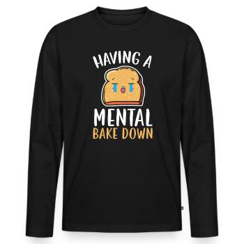 Avoir un mental cuire le pain amateur boulanger boulanger - T-shirt manches longues Premium bio Homme - noir - Devant - Nico (187cm)