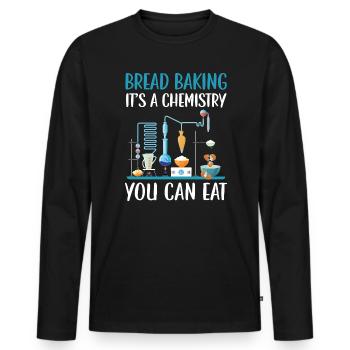 Brotbacken Es ist eine Chemie, die Sie essen können Bäckerei - Männer Premium Bio Langarmshirt - Schwarz - Vorne - Nico (187cm)