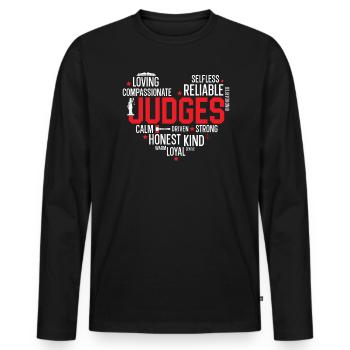 Best Judge Ever Lawyer Attorney Justice System - Men's Premium Organic Long Sleeve Shirt - black - Front - Nico (187cm)