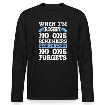 Proud Referee Game Official Sportsmanship Whistle - Men's Premium Organic Long Sleeve Shirt - black - Front - Nico (187cm)