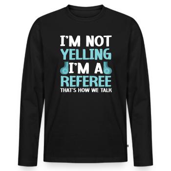 5 Minutes For Fighting Referee Game Official MMA - Men's Premium Organic Long Sleeve Shirt - black - Front - Nico (187cm)