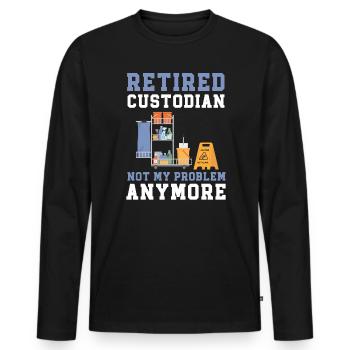 Pensionierter Verwalter Nicht mehr mein Problem Hausmeister - Männer Premium Bio Langarmshirt - Schwarz - Vorne - Nico (187cm)
