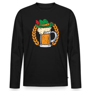 Festival allemand de la bière Allemagne - T-shirt manches longues Premium bio Homme - noir - Devant - Nico (187cm)