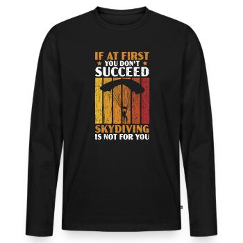 Le parachutisme n’est pas pour vous Parachuter parachutisme - T-shirt manches longues Premium bio Homme - noir - Devant - Nico (187cm)