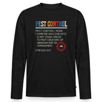 Exterminator Animal Control Pest Control - Men's Premium Organic Long Sleeve Shirt - black - Front - Nico (187cm)