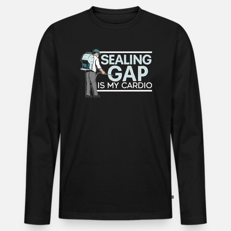 Sealing Gap ist mein Cardio-Kammerjäger Schädlingsbekämpfung - Männer Premium Bio Langarmshirt - Schwarz