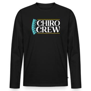 Chiro Crew Chiropractor Chiropractic Spine Surgeon - Men's Premium Organic Long Sleeve Shirt - black - Front - Nico (187cm)
