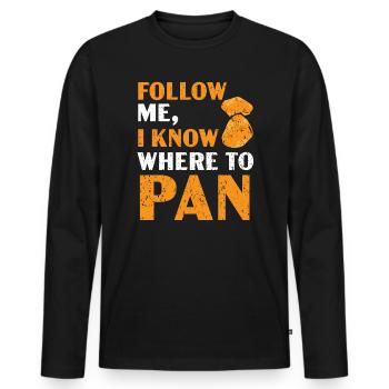 Gold Panning Gold Prospecting Mining Miner Geology - Men's Premium Organic Long Sleeve Shirt - black - Front - Nico (187cm)