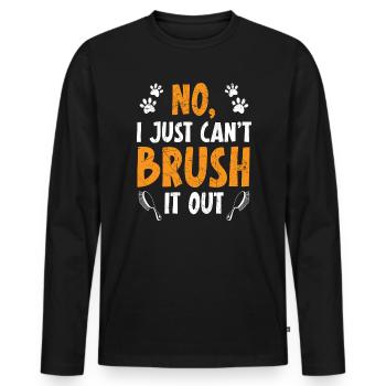 Pet Groomer Animal Stylist Fur Artist Furologist - Men's Premium Organic Long Sleeve Shirt - black - Front - Nico (187cm)