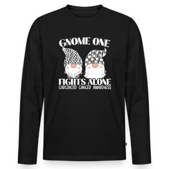 Gnome One combat seul la sensibilisation au cancer carcinoïde - T-shirt manches longues Premium bio Homme - noir - Devant - Nico (187cm)